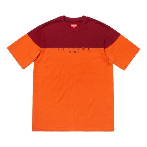 Majica Supreme Split Logo Short Sleeve Top Rdeča | SUP-FW18-274