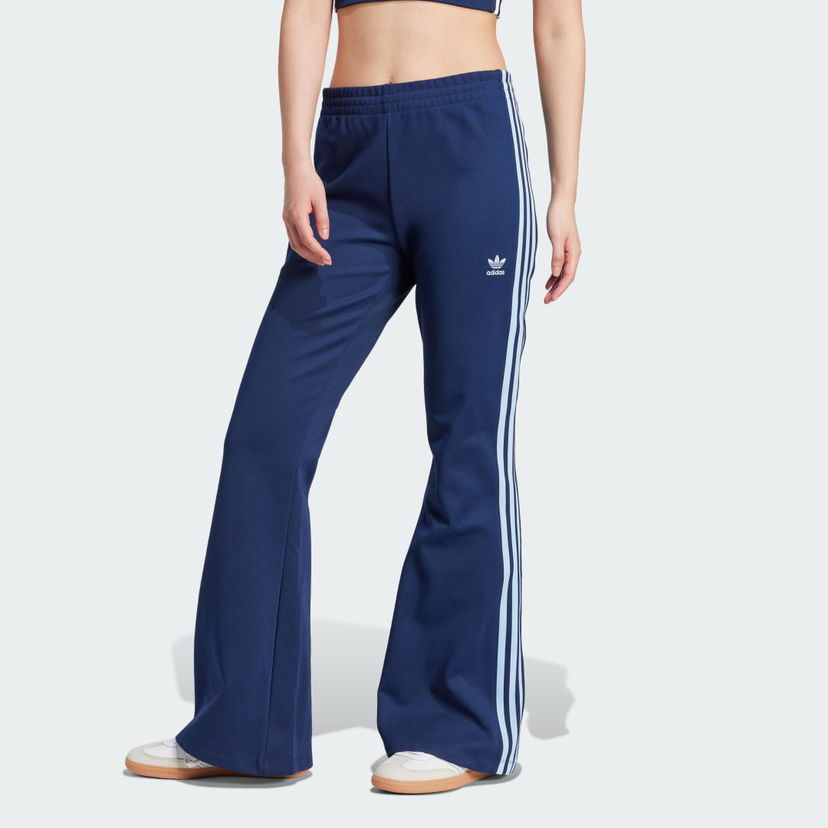 Trenirka adidas Performance 3-Stripes Flared Track Pants Modra | JC5787