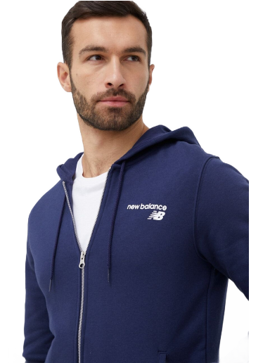 Pulover New Balance Classic Core Full-Zip Hoodie Mornarica | MJ03907PGM