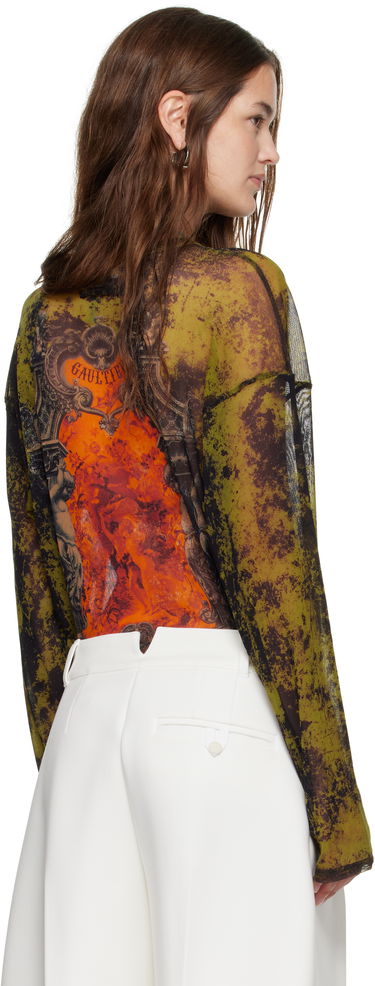 Majica Jean Paul Gaultier Jean Paul Gaultier Oversized Medallion Graphic Top Zelena | 25/03-W-TO340-M006P-004115, 2