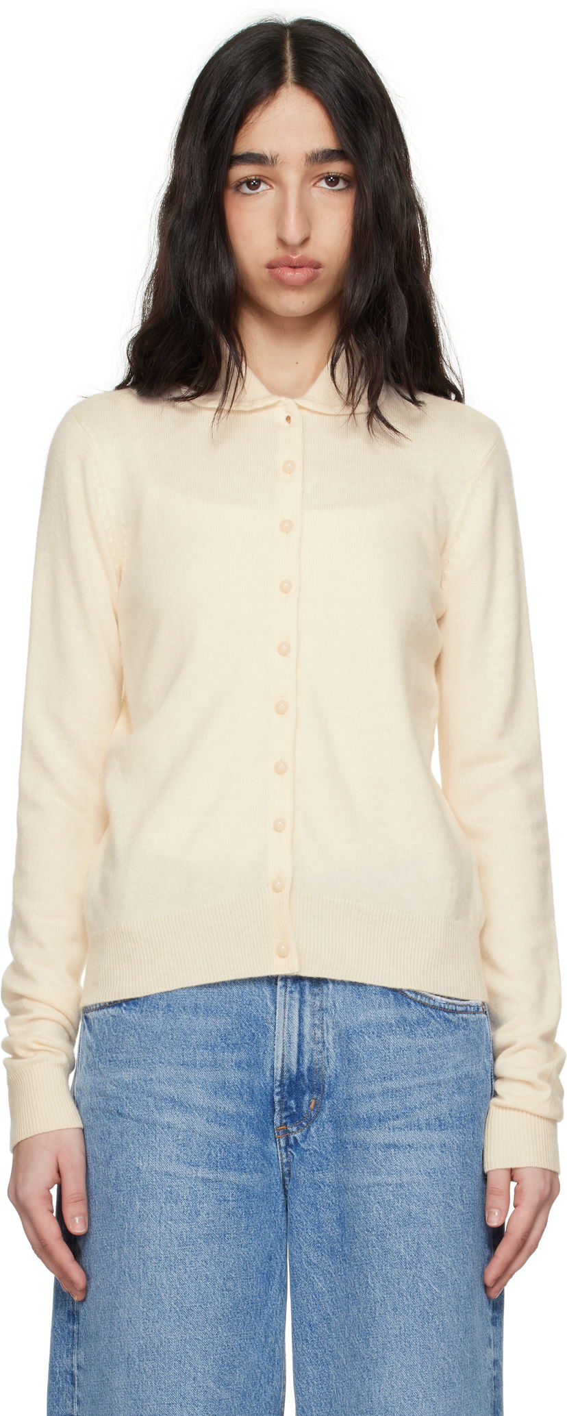 Pleteni pulover GUIZIO Guizio Delphine Knit Cardigan Bež | S25119S020