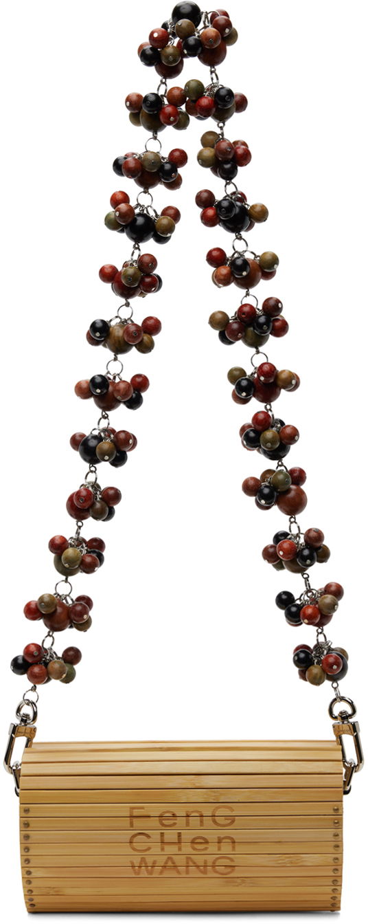 Torbica Feng Chen Wang Feng Chen Wang Beaded Bamboo Bag Rjava | FUS17AC48, 0