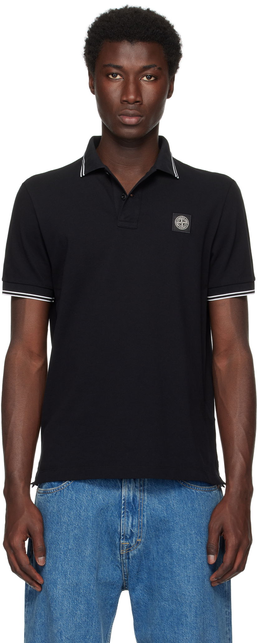 Polo majica Stone Island Organic Piqué Polo by Stone Island Črna | K2S15 2200007 S0018