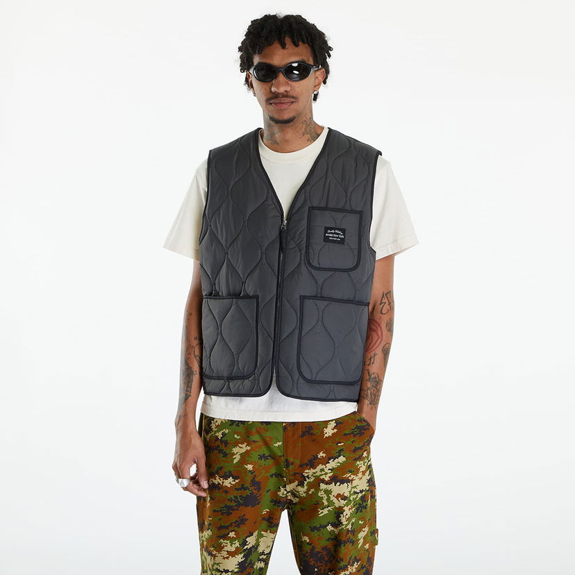Telovnik Awake NY Quilted Vest Charcoal Črna | AWK-SP24-OT003-CHA