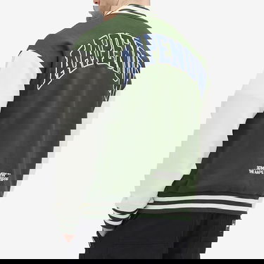 Bomber jakna AAPE by A Bathing Ape AAPE Now Fleece Baseball Jacket Zelena | AAPSWMB328XANGRD, 3