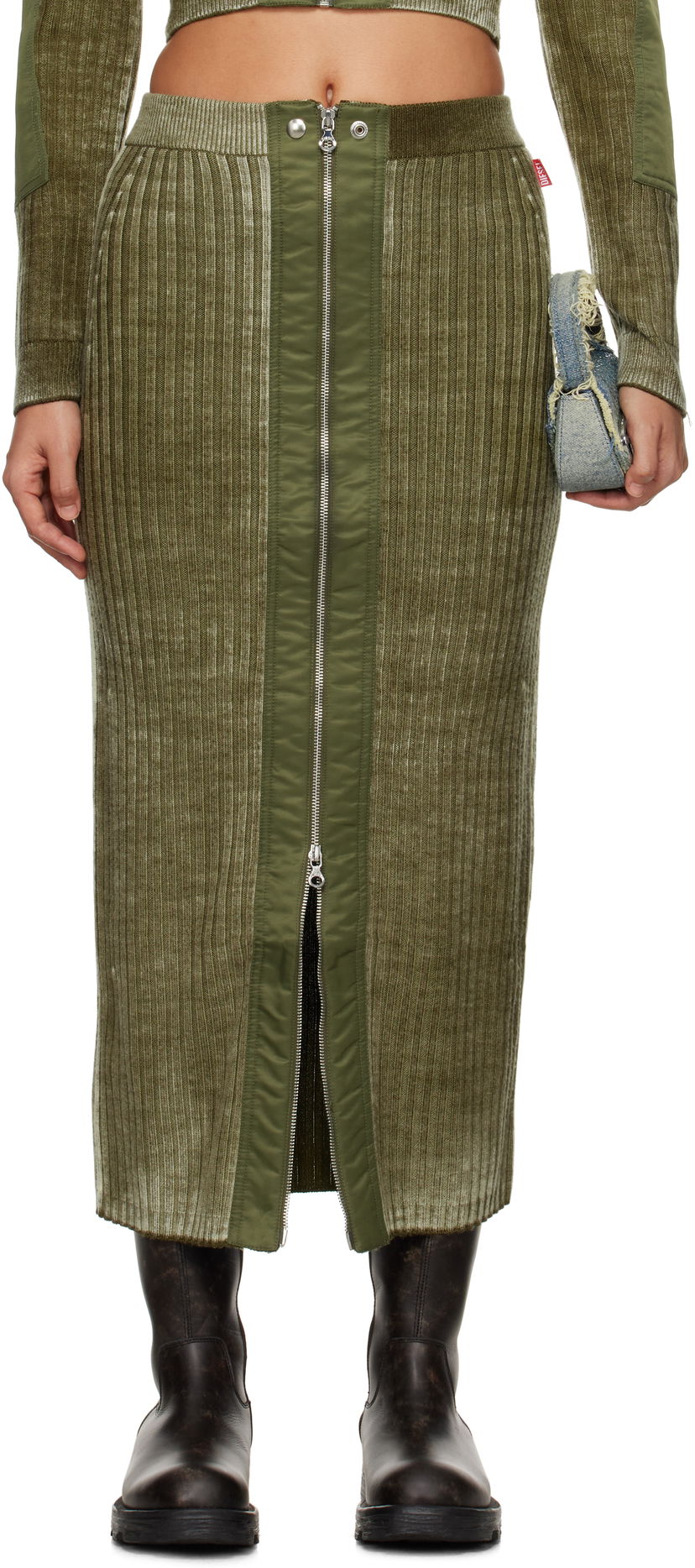 Krila Diesel Maxi Skirt Zelena | A14860 0JHAY
