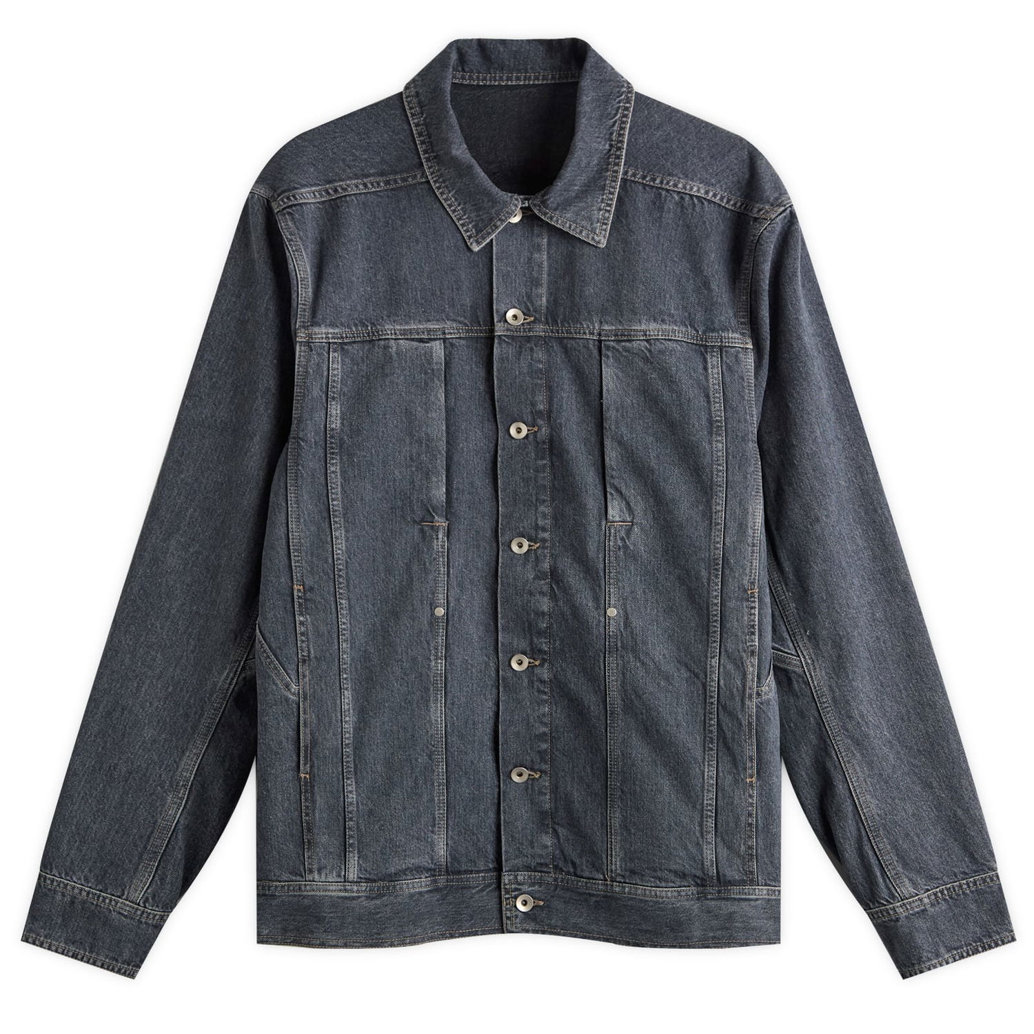 Jakna Rick Owens DRKSHDW Denim Overshirt, Size Large Modra | DU02E7752-DGY-58, 0