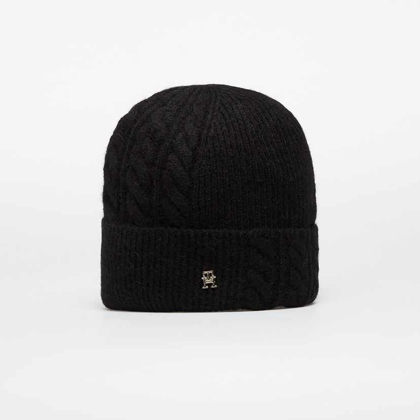 Beanie Tommy Hilfiger Tommy Hilfiger Elevated Chic Fluffy Beanie Črna | AW0AW17784 BDS