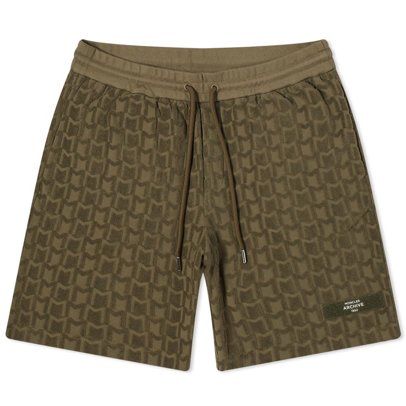 Kratke hlače Moncler Towelling Monogram Short Zelena | 8H000-14-89AI5-823