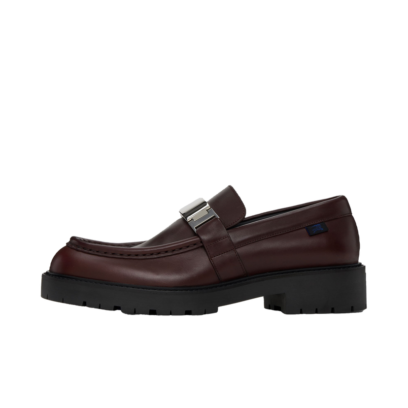 Superge in čevlji Burberry Leather Raft Loafers Rjava | 8102694