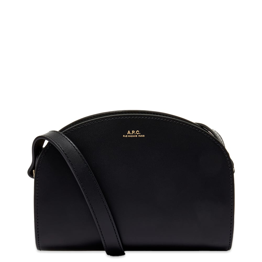 Torba za čez ramo A.P.C. Demi Lune Mini Shoulder Bag Črna | PXAWV-F61392-LZZ, 0