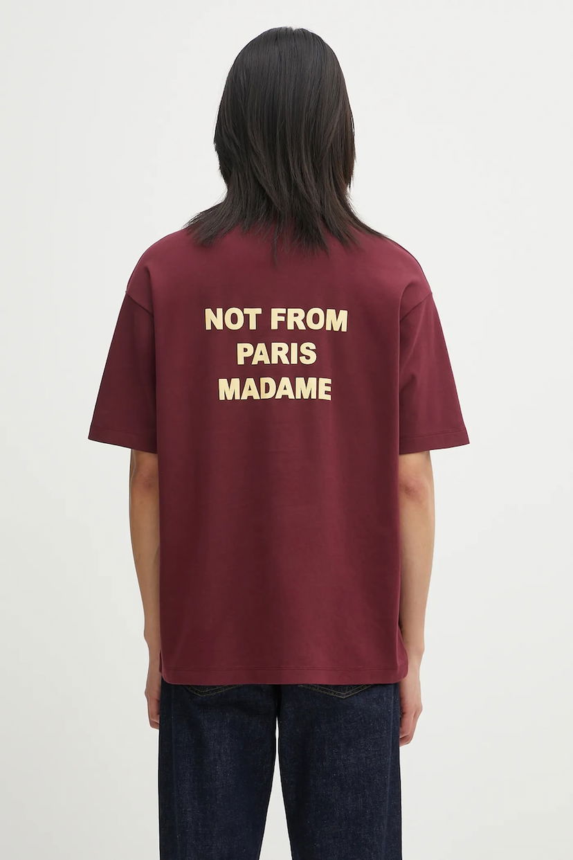 Majica Drôle de Monsieur Drôle de Monsieur Le T-shirt Slogan Tee Bordo | I.TS203.CO002