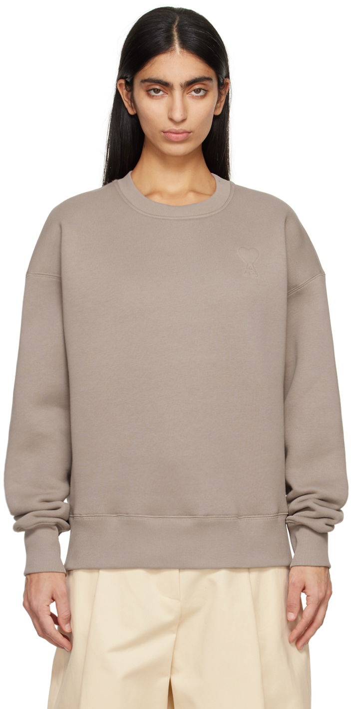 Pulover AMI De Cœur Sweatshirt Bež | USW025.749