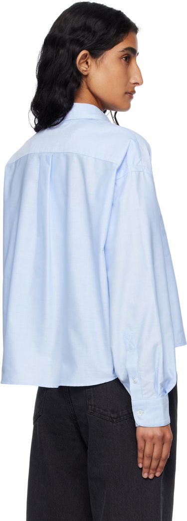 Srajce A.P.C. A.P.C. Sophia Cropped Oxford Shirt Modra | COECK-F12632, 2