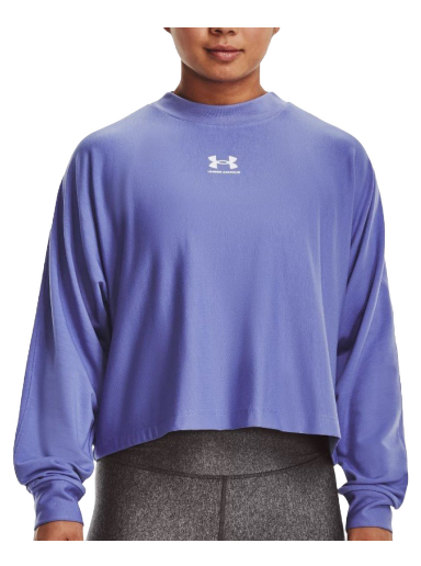 Pulover Under Armour Rival Terry Oversized Crew Neck Lila | 1376995-495