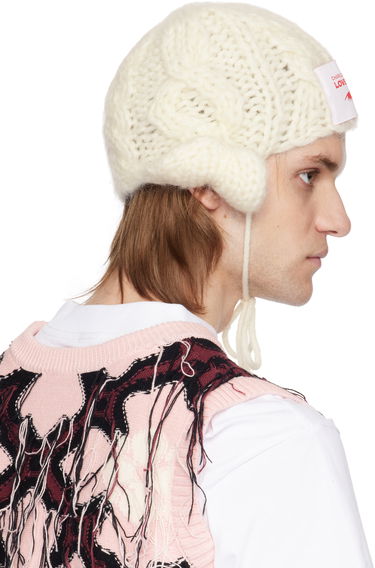 Beanie Charles Jeffrey Loverboy Charles Jeffrey LOVERBOY Chunky Aviator Beanie with Earflaps Bela | 54130201, 2