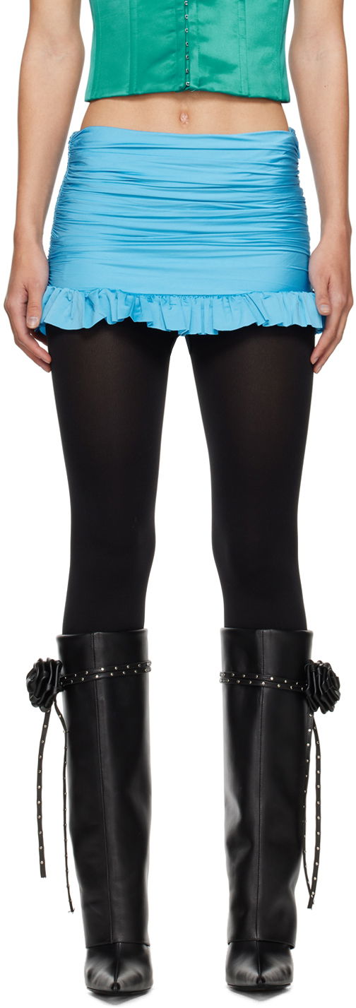 Krila GUIZIO Guizio Ruched Miniskirt Modra | R24315K017