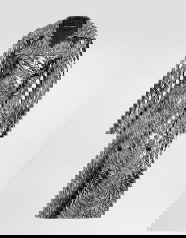 Trenčkot Dolce & Gabbana Dolce & Gabbana Fur-Print Coated Satin Trench Coat Večbarvna | F0W2DTFSUBJHI3VQ, 0