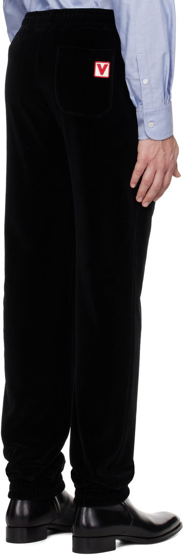 Hlače Valentino 'Chez ' Patch Sweatpants Črna | 6V3MD05AARD, 2