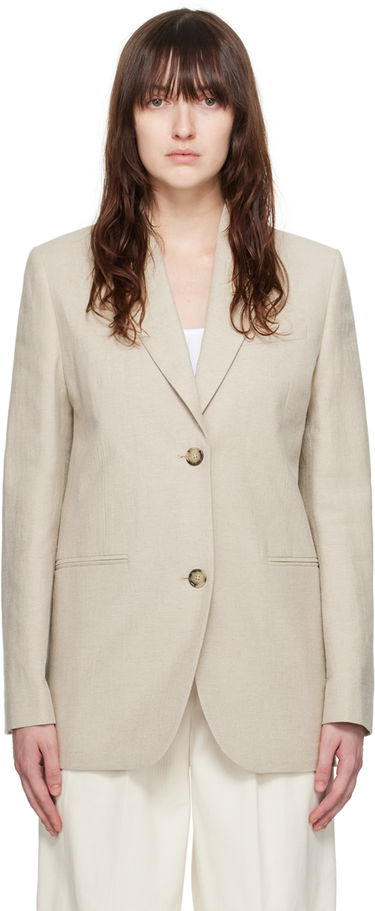 Jakna TOTEME Women's Tailored Single-Breasted Blazer Bež | 243-WRZ869-FB0196, 0