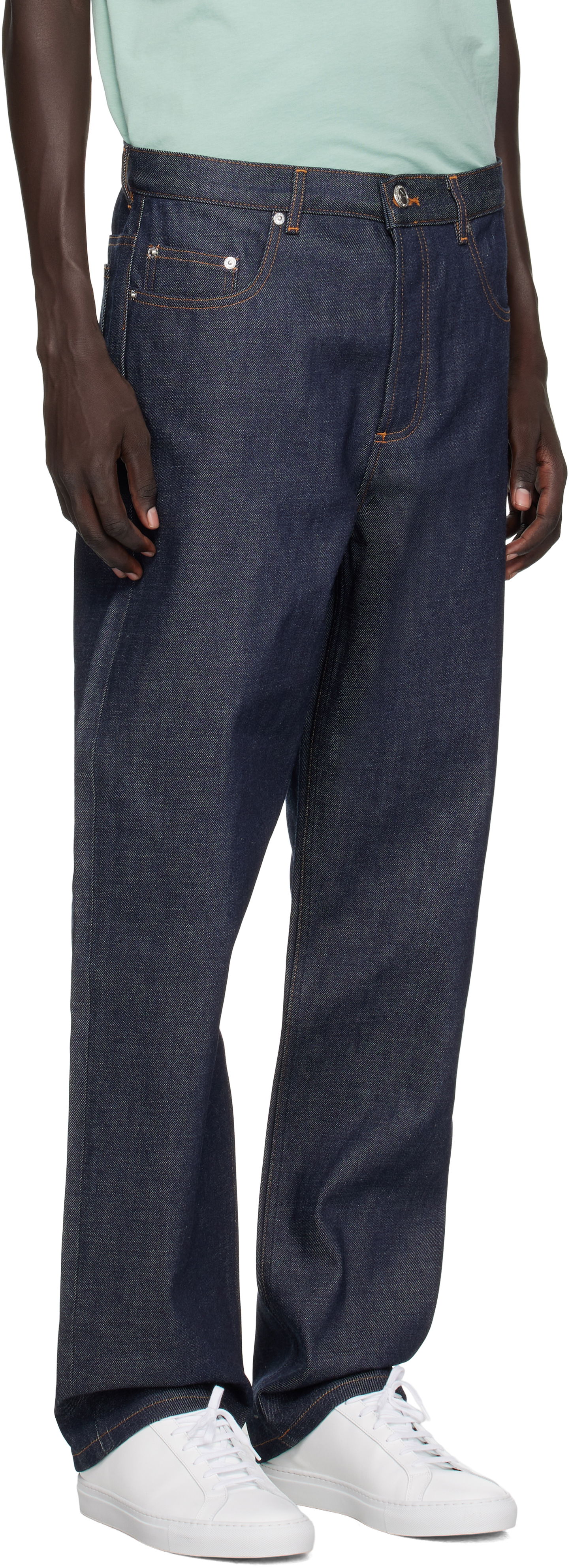 Kavbojke A.P.C. Fairfax Indigo Relaxed Fit Jeans Modra | CODBS-M09156, 1