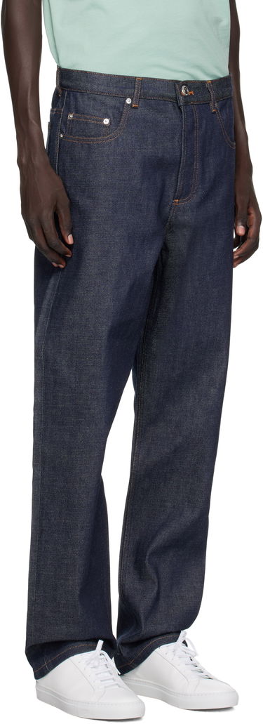 Kavbojke A.P.C. Fairfax Indigo Relaxed Fit Jeans Modra | CODBS-M09156, 1