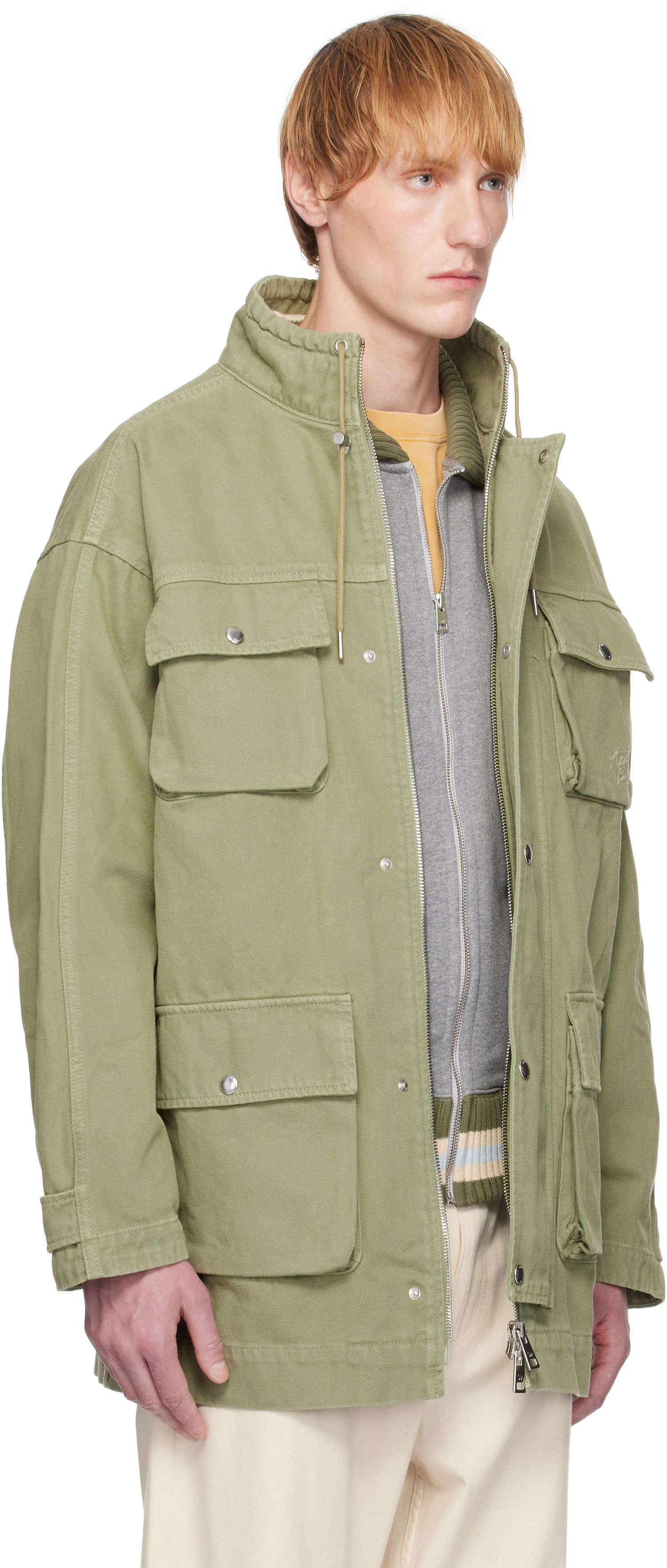 Parka MAISON KITSUNÉ Maison Kitsuné Cotton Denim Parka Zelena | OM02206WD4012, 1