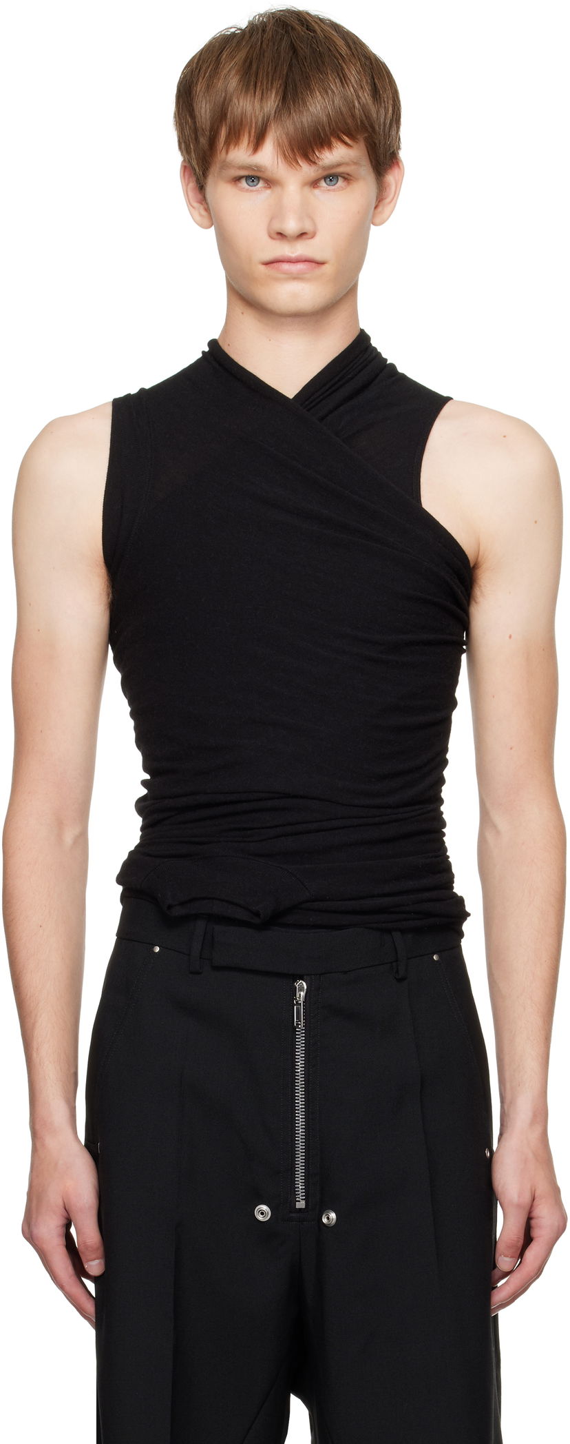 Majica brez rokavov Rick Owens Rick Owens Concordians Hollywood Banana Tank Top Črna | RU02E1159 JR