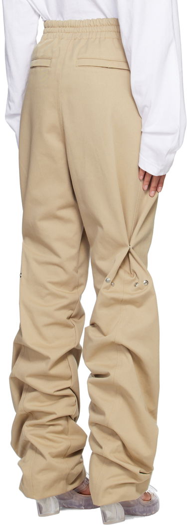 Hlače We11done We11done Banded Shirring Trousers Bež | WD-PT1-23-296-U-BG, 2