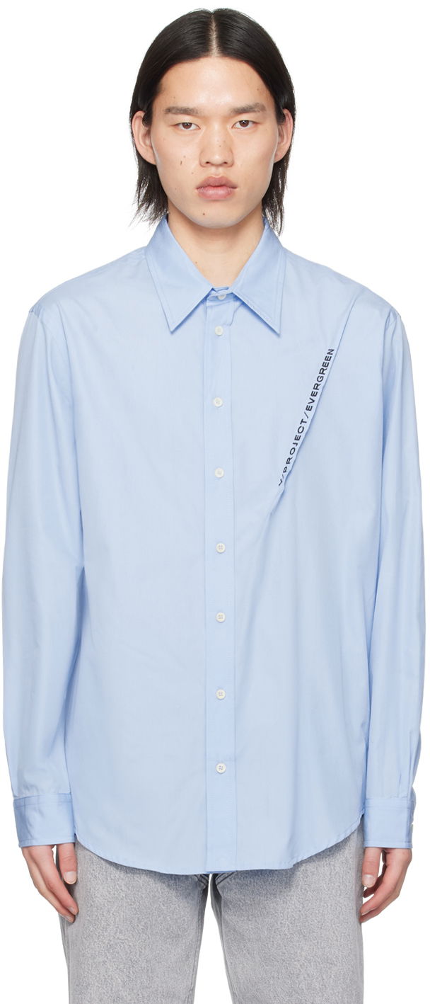 Srajce Y/PROJECT Shirt Pinched Seam Modra | 201SI010