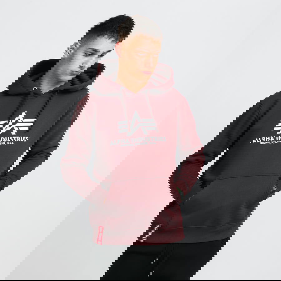 Pulover Alpha Industries Basic Hoody Bordo | 178312 21, 0