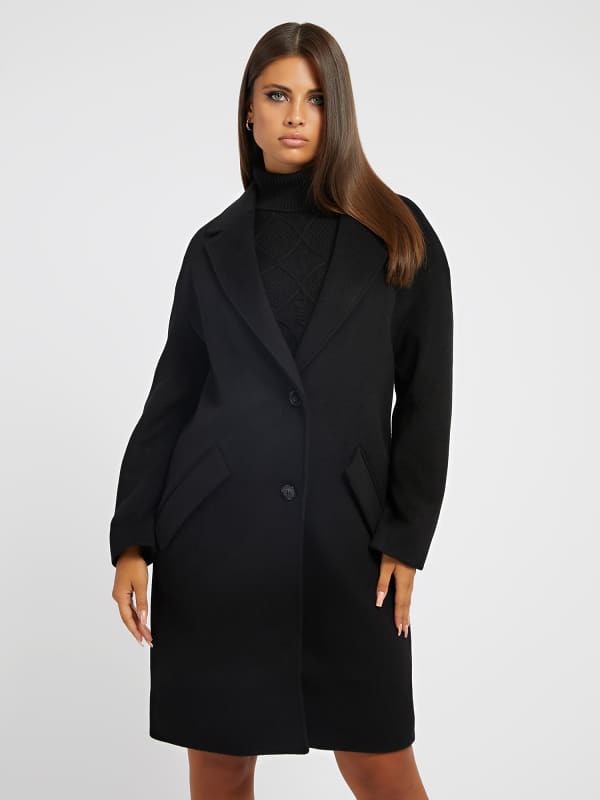 Plašči GUESS Wool Blend Coat Črna | W2BL0HWEWU0, 0