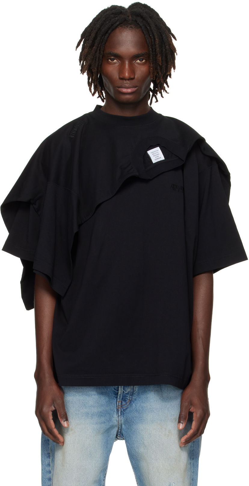 Majica VETEMENTS VETEMENTS Double Layered T-Shirt Črna | UH76TR400B