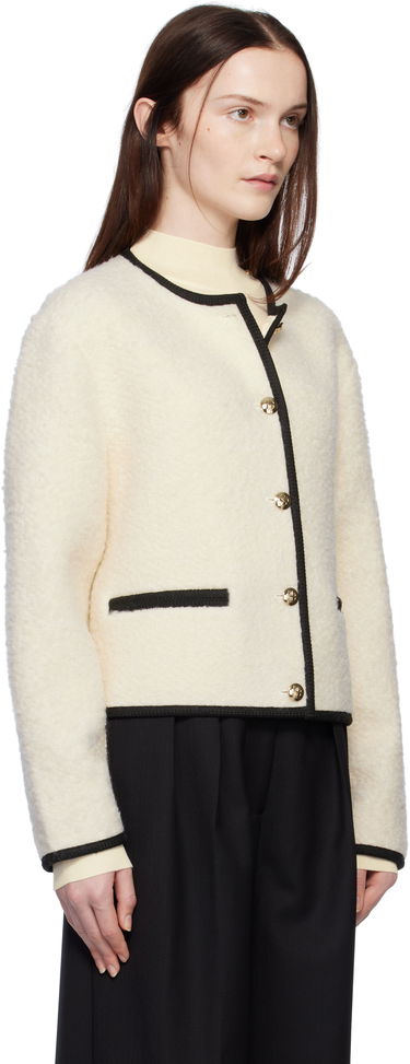 Jakna Anine Bing Boucle Buttoned Jacket Bela | A-01-10223-IVY26, 1