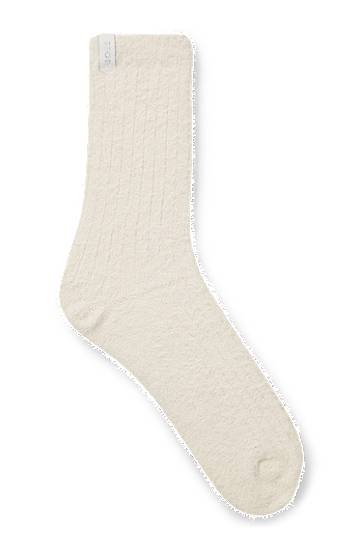 Nogavice BOSS House socks in fluffy yarn with rib construction Bela | 50546419