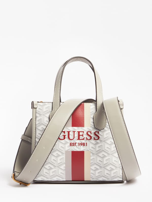 Torbica GUESS Silvana G Cube Logo Micro Handbag Bela | HWSC8665760, 0