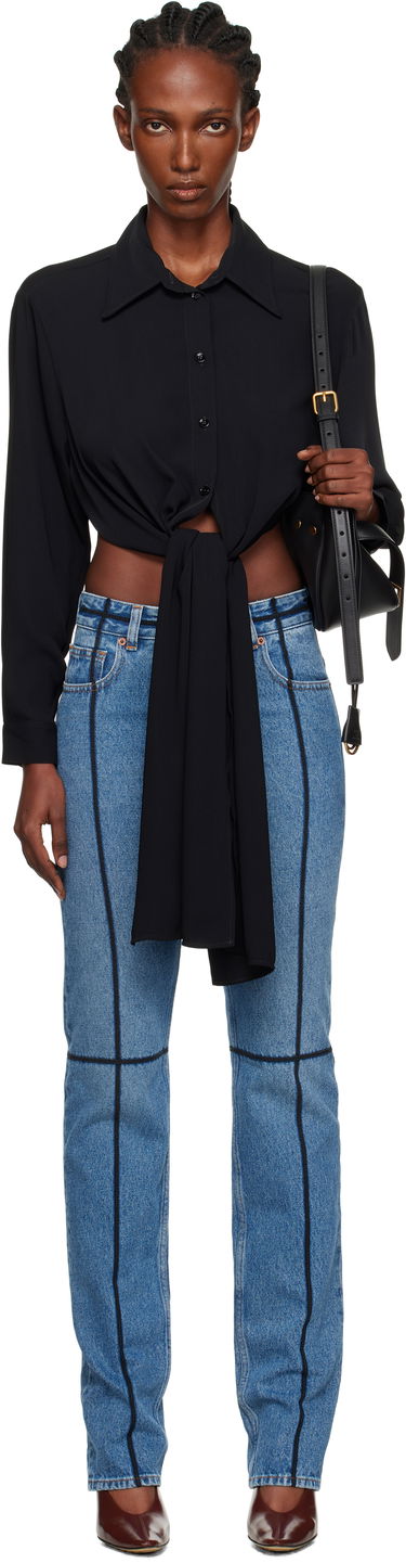 Srajce Maison Margiela MM6 Maison Margiela Dual-Wear Tie Front Shirt Črna | S52DT0049 S43455, 0