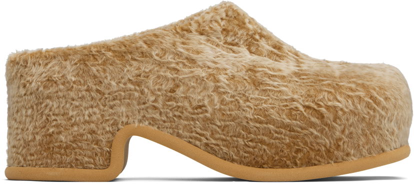 Nega čevljev Dries Van Noten Dries Van Noten Shearling Slip-on Loafers Bež | MS251-758