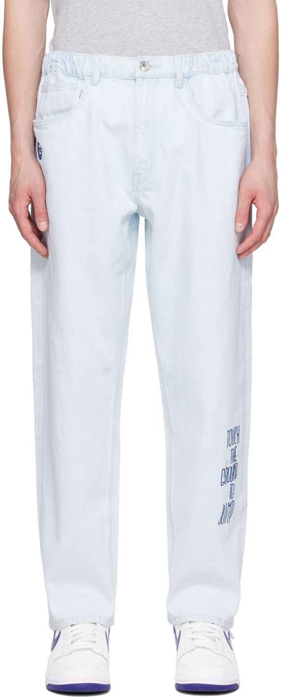 Kavbojke AAPE by A Bathing Ape AAPE by A Bathing Ape Drawstring Jeans Modra | AAPJNMA681XXMBLA, 0