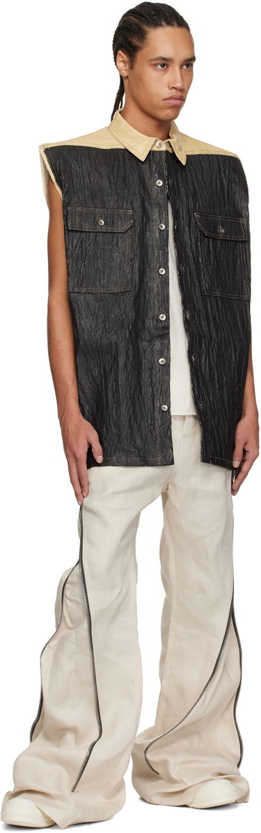 Telovnik Rick Owens Rick Owens DRKSHDW Hollywood Tommy Jumbo Denim Vest Črna | DU01E3764 DCFCR, 3