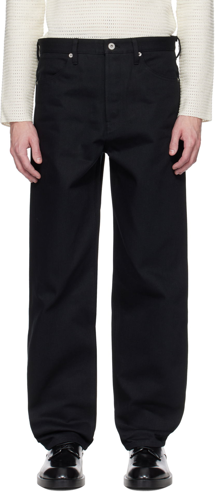 Kavbojke Jil Sander Jil Sander Regular Fit Jeans Črna | J23KA0101_J45288