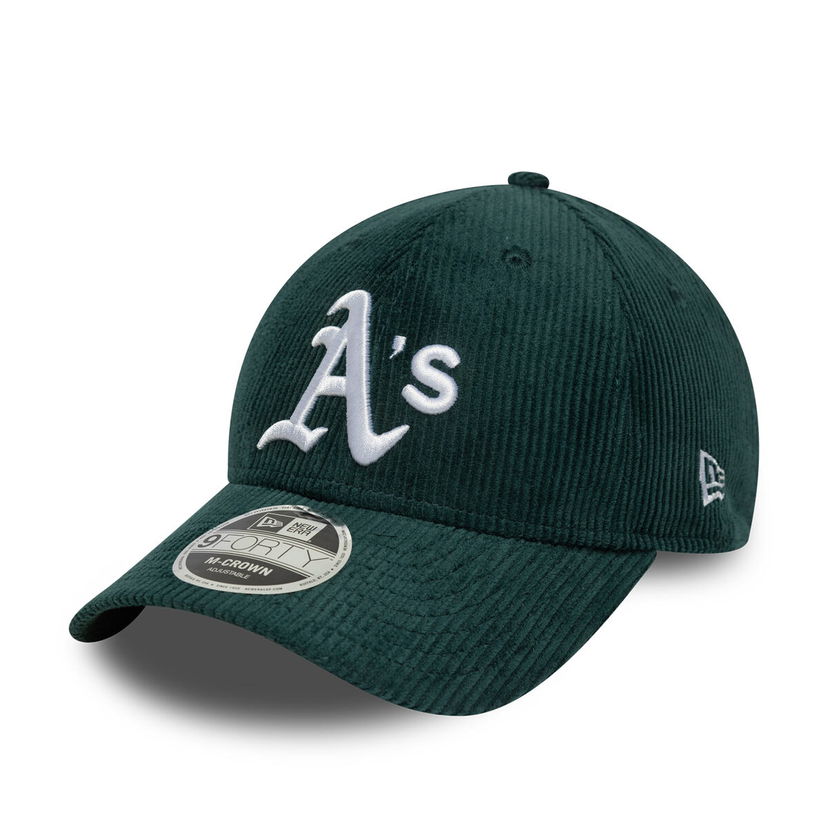 Kapa New Era Oakland Athletics Corduroy 9FORTY M-CROWN Adjustable Baseball Cap Zelena | 60691061