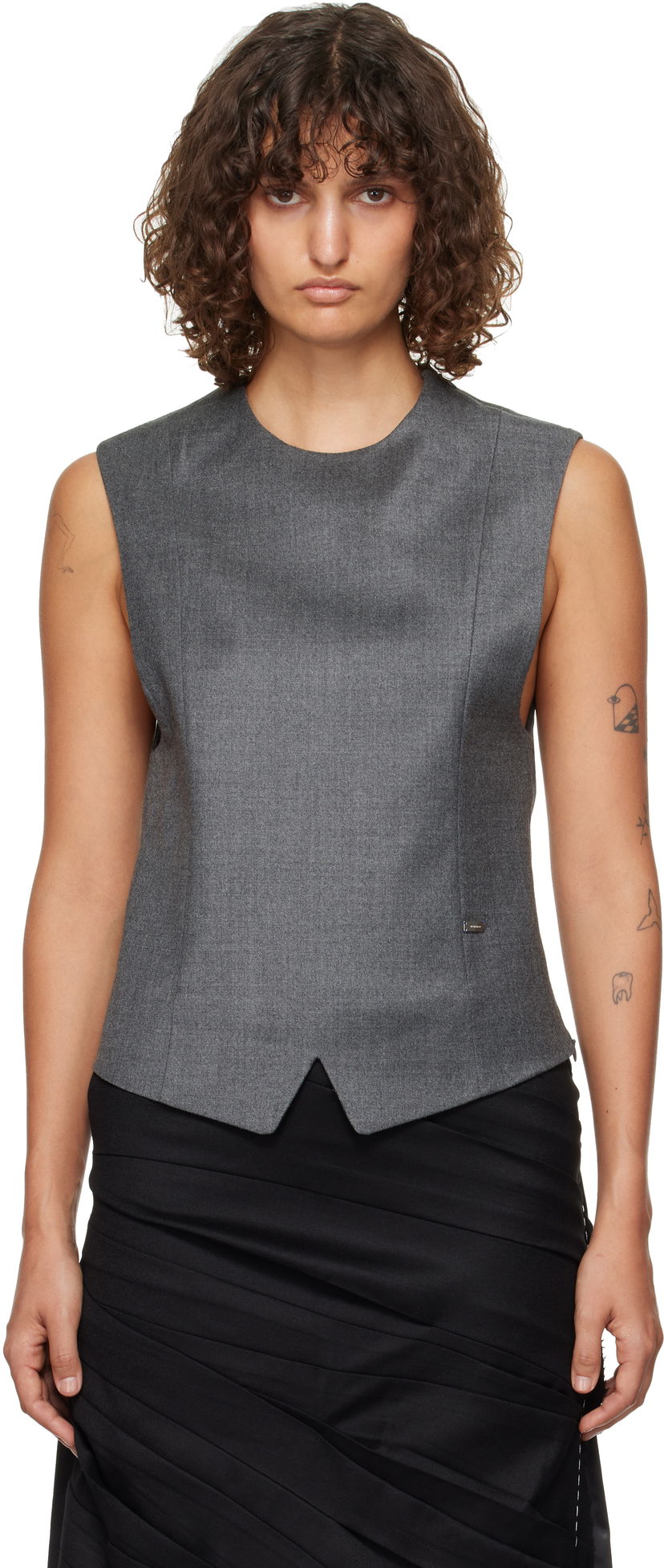 Majica brez rokavov ADER ERROR Fitted Vest Top Siva | BN01FWVE0101GR
