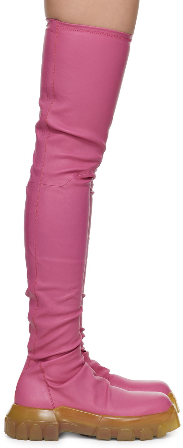 Superge in čevlji Rick Owens Rick Owens Bozo Stocking Tractor Boots Roza | RP01C5880 LS, 0