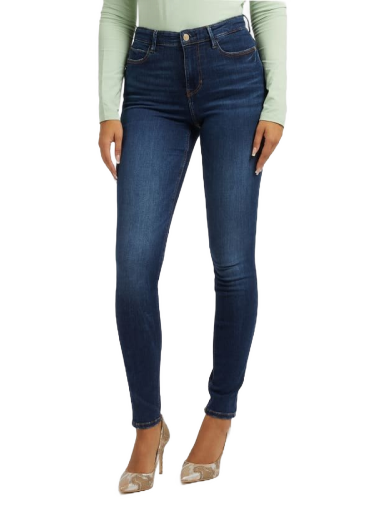 Kavbojke GUESS Skinny Fit Denim Mornarica | W2YA46D4Q03