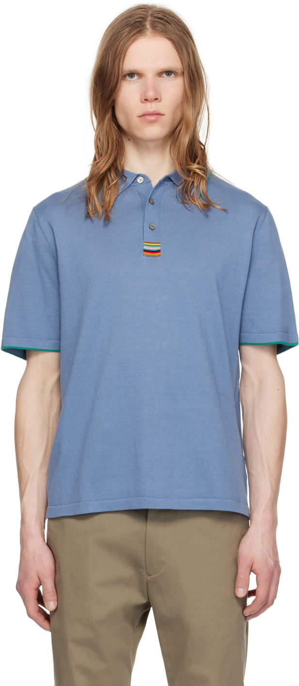 Polo majica Paul Smith Paul Smith Knit Polo Modra | M1R-628Y-M02309-44