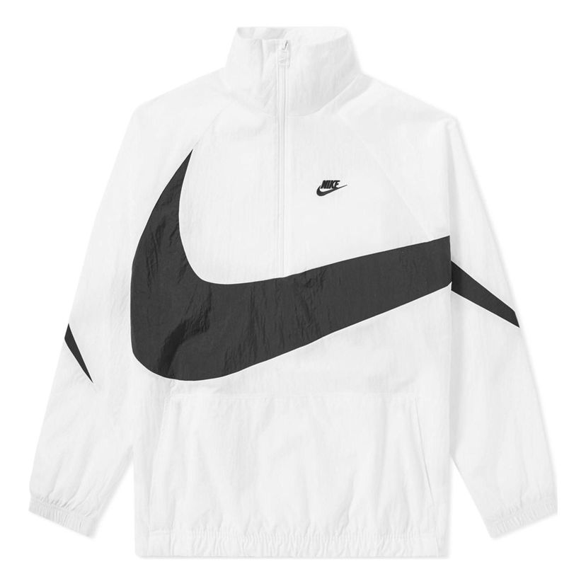 Vetrovka Nike Swoosh Half-Zip Jacket Bela | AJ2696-100