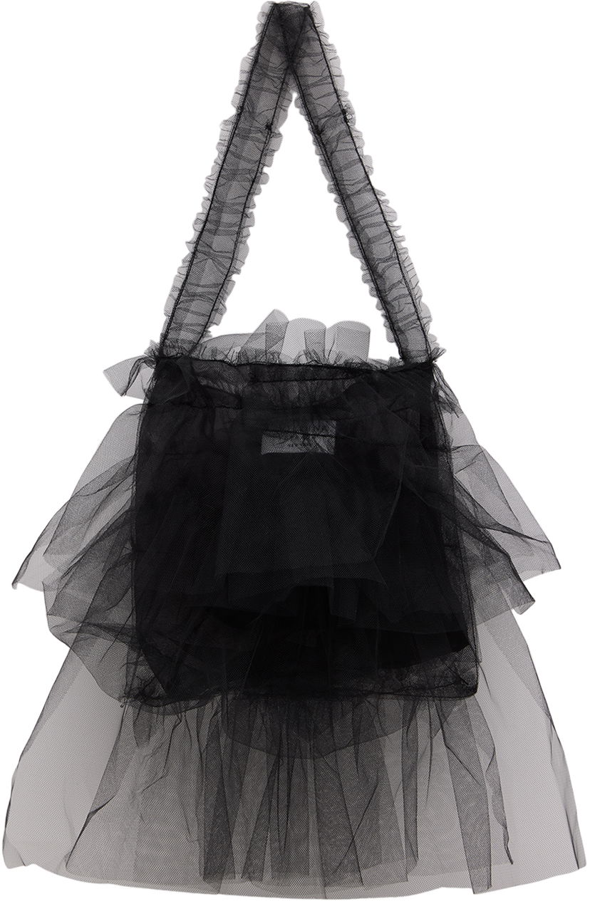Tote bag Collina Strada Collina Strada Extra Small Mist Tulle Tote Bag Črna | XX9019 TULLE