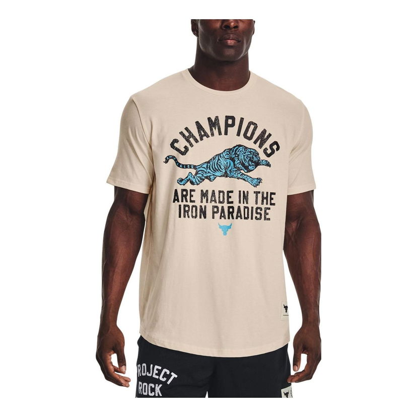 Majica Under Armour Project Rock Champions Graphic Short Sleeve T-Shirt Bež | 1376897-804