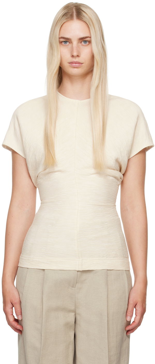 Majica TOTEME Women's Slouch Waist Blouse Bela | 243-WRT0331-FB0199